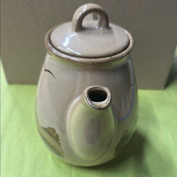 Vintage Winterling from Germany Red and Tan Ceramic Teapot with Pastoral Art - Picture 2 of 7